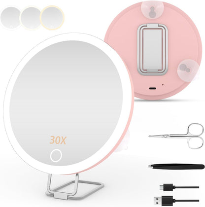 Rotating LED Makeup Mirror with Charging Fill Light & Bracket
