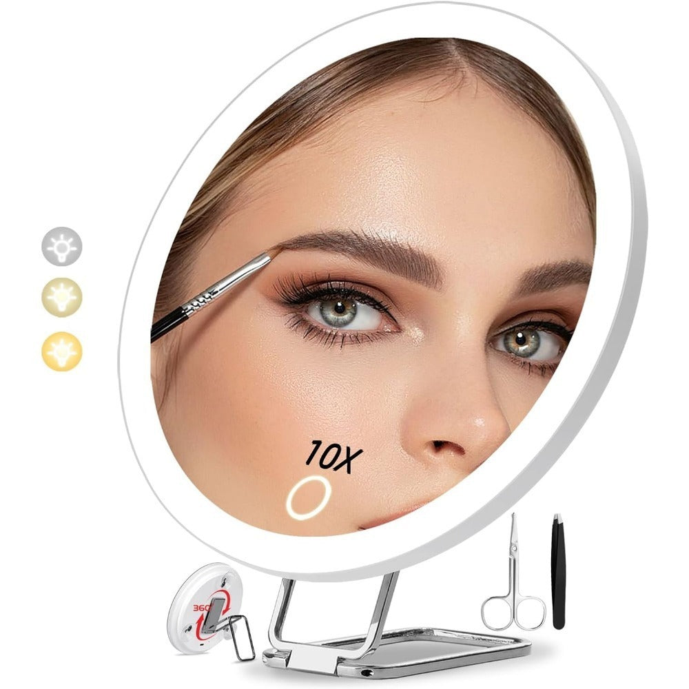 Rotating LED Makeup Mirror with Charging Fill Light & Bracket