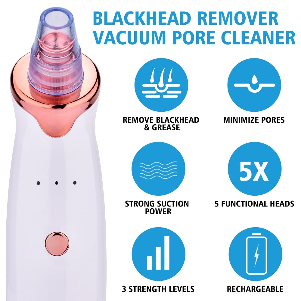 Electric Blackhead Remover – Facial Pore Cleaner & Acne Suction Tool