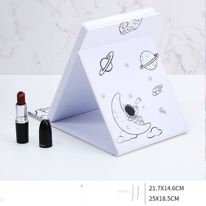 Portable LED Makeup Mirror – Folding Luminous Desktop Design