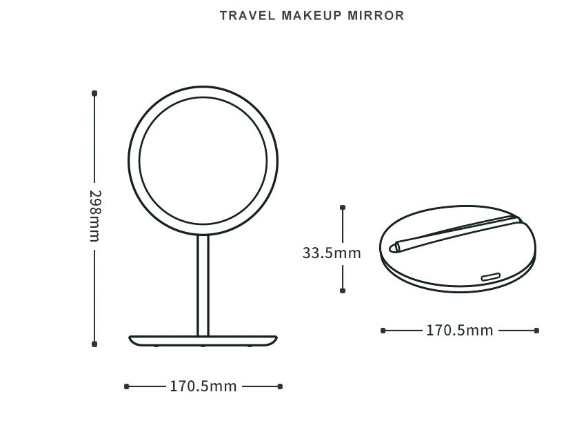 LED Folding Make-up Mirror – Portable & Bright