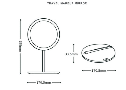 LED Folding Make-up Mirror – Portable & Bright