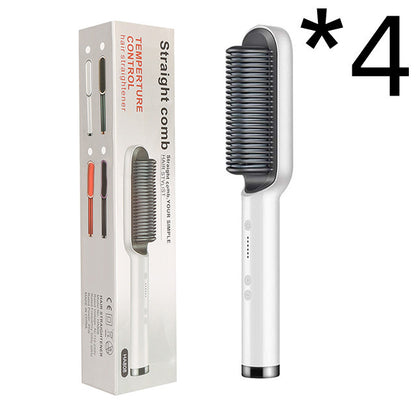 2-in-1 Hair Straightener & Curling Hot Comb – Negative Ion Brush