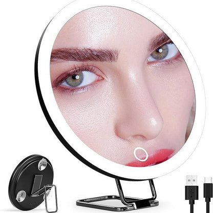 Rotating LED Makeup Mirror with Charging Fill Light & Bracket
