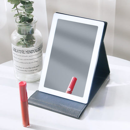 Portable LED Makeup Mirror – Folding Luminous Desktop Design