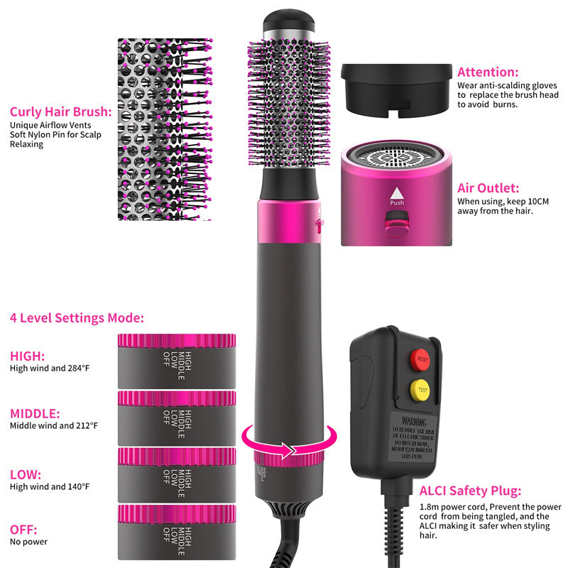 5-in-1 Hair Dryer & Styling Brush – Professional Multi-Tool