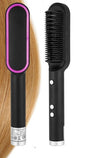 2-in-1 Hair Straightener & Curling Hot Comb – Negative Ion Brush