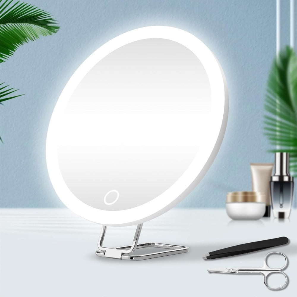Rotating LED Makeup Mirror with Charging Fill Light & Bracket