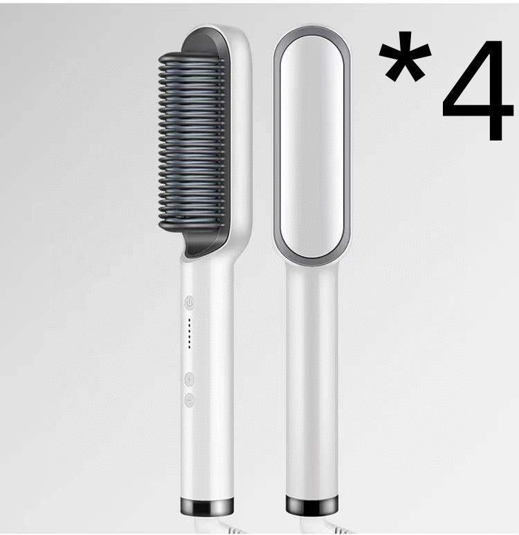 2-in-1 Hair Straightener & Curling Hot Comb – Negative Ion Brush